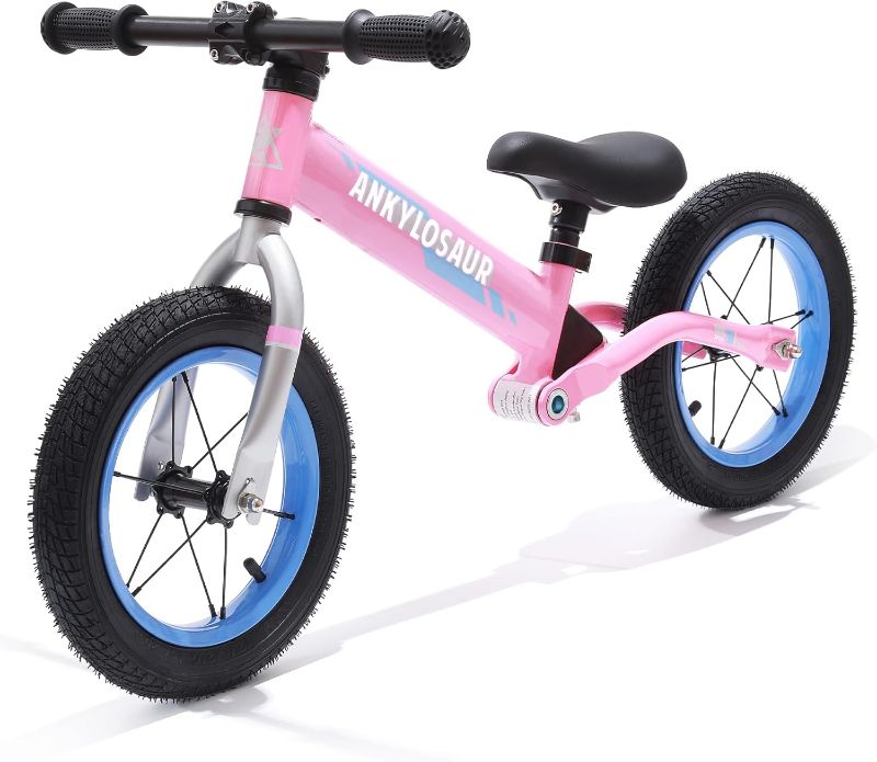 Photo 1 of Sporty 12" Balance Bike for 2.5-5 Years, Vibrant Pink, Ultra-Light 7.2lb Aluminum Frame, Slip-Resistant & Shock-Absorbing Inflatable Tires, Adjustable Seat, Perfect for Young Girl Riders
