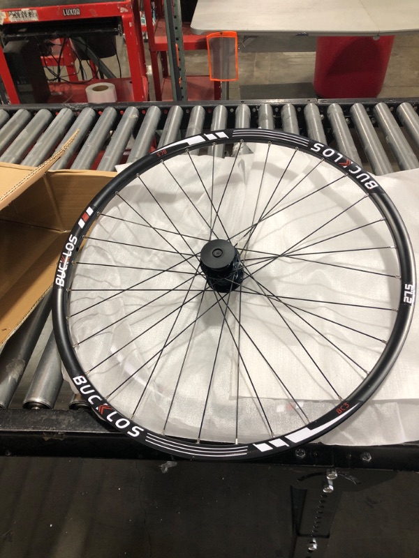 Photo 1 of BUCKLOS Mountain Bike Wheelset 26/27.5/29 Inch, Aluminum Alloy Rim 32H Disc Brake MTB Wheelset, Quick Release Front Rear Wheels Black Bike Wheels, Fit 8-10 Speed Cassette Bicycle Wheelset

