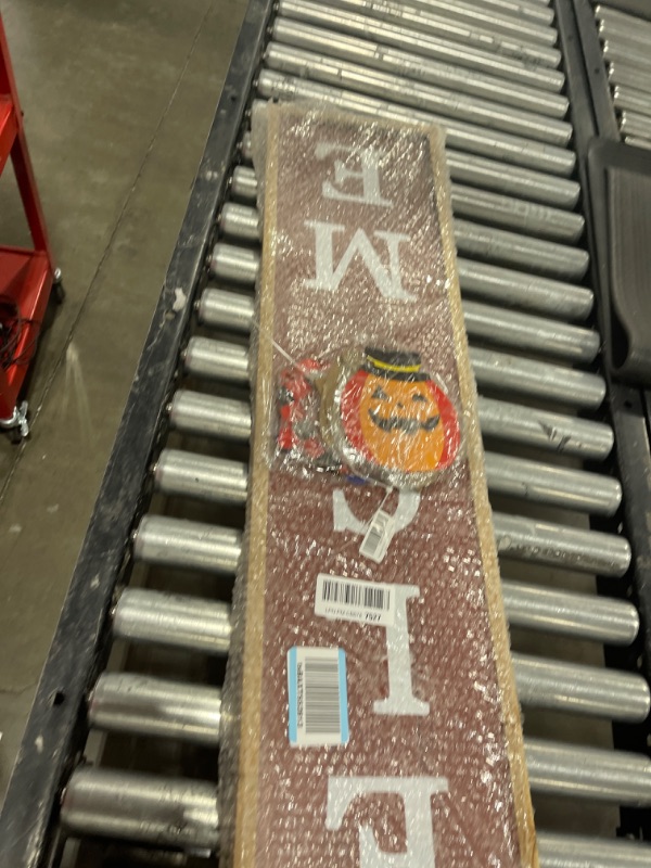 Photo 1 of Wind-withstand Tall Welcome Sign for Front Door Porch Standing,12 Seasonal Signs Interchangeable for Holidays and Seasons, Vertical Wood Porch Decor Signs,Heavyweight,47 Inch (Brown)