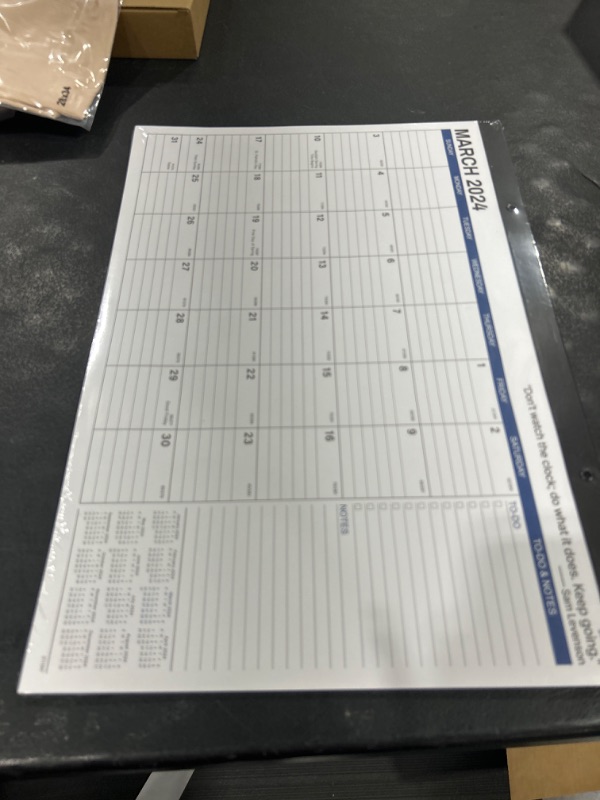 Photo 2 of Desk Calendar 2024-2025 - June 2024 - August 2025, 17" x 12", Large Ruled Blocks, To-do List & Notes, Great Desk Calendar for Organizing Medium