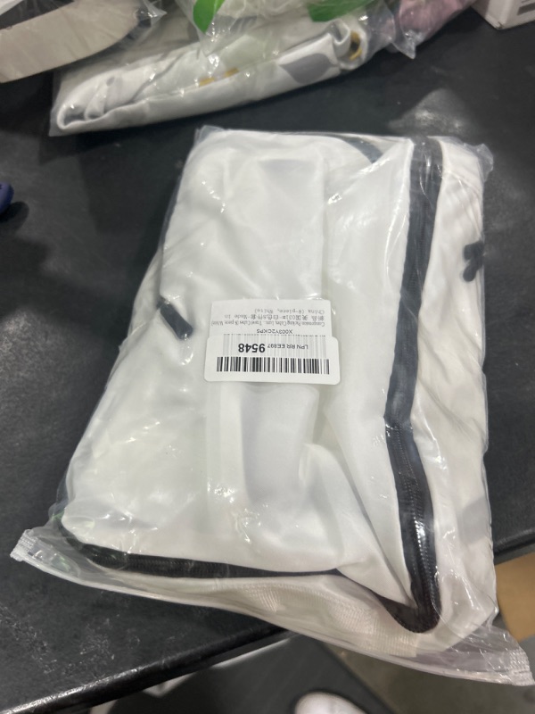 Photo 1 of Lumesner Compression Packing Cubes, 8 Set Travel Packing Cubes for Carry on Suitcase, Compression Suitcase Organizer Bag Set & Travel Cubes 8-piece White