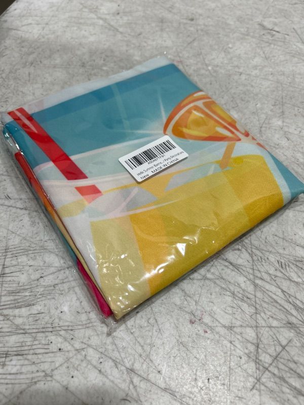 Photo 1 of Hello Summer Backdrop Banner, Summer Pool Beach Birthday Party Decorations, Summer Holiday Indoor Outdoor Photo Booth Props, 71 x 44 Inch