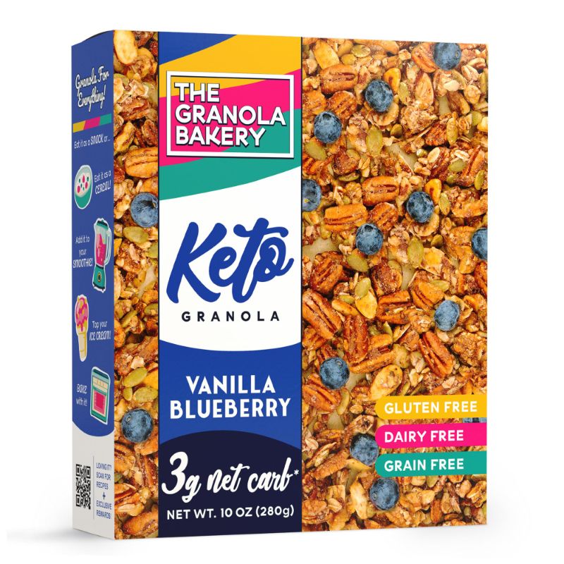 Photo 1 of 2 PACK - TGB Blueberry Keto Granola | 3g Net Carb Cereal | Gluten Free Low Carb Nut Snack, 10 Ounces Blueberry 10 Ounce