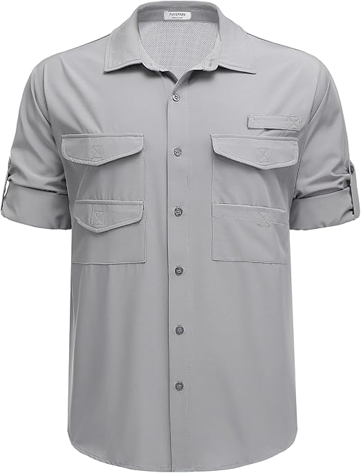 Photo 1 of PINSPARK Mens Fishing Long Sleeve UPF 50+ UV Quick Dry Sun Protection Shirt Size M