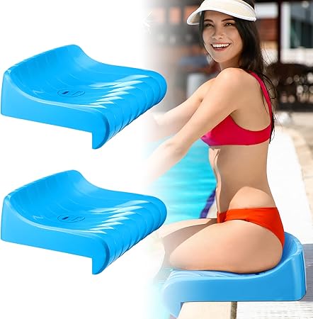 Photo 1 of 2 Pcs Poolside Chairs for Edge of Pool Portable Outdoor Chair for Poolside Pool Chair with Built in Lip for Camping, Picnic, Swimming, Beach Accessories