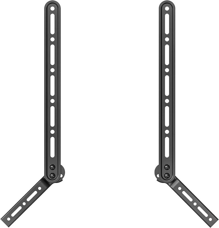 Photo 1 of  WALI Sound Bar Mount Bracket, for Mounting Above or Under TV, with Adjustable 3 Angled Extension Arm, Fits Most 23 to 65 Inch TVs, up to 33 lbs (SBR202) 