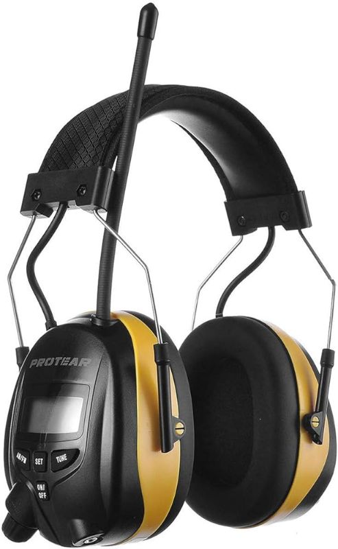 Photo 1 of  AM FM Radio Headphones with Digtal Display, 25dB NRR Ear Protection Ear Muffs, Noise Reduction Hearing Protectors 