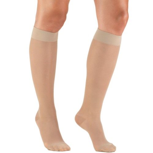 Photo 1 of  Truform Women S Stockings Knee High Sheer: 15-20 MmHg Nude Medium 