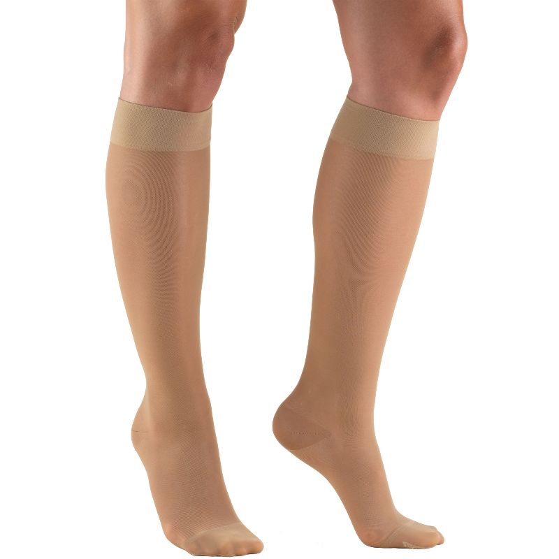 Photo 1 of  Truform Women S Stockings Knee High Sheer: 15-20 MmHg S LIGHT BEIGE (1773LB-S) 