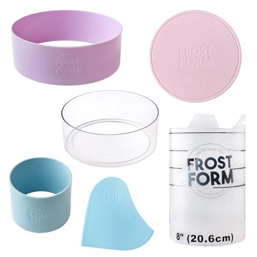 Photo 1 of  Frost Form - Starter + Kit (8 Inch) 7-Piece Set | Professional-Quality, Food-Grade Plastic | Cake Frosting | Beginners and Pros | Cake Decorating Kit 