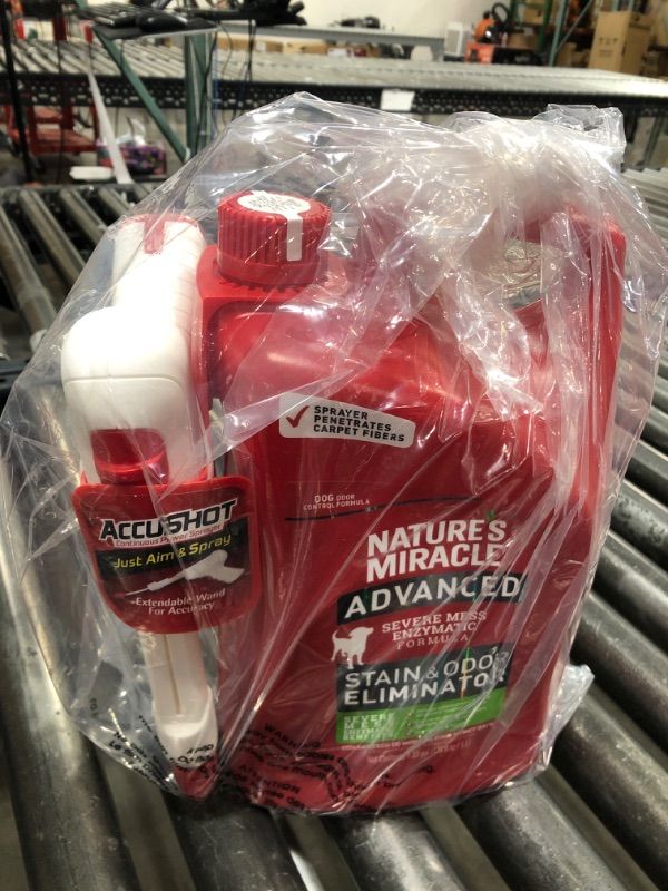 Photo 2 of  Nature's Miracle Advanced Dog Stain & Odor Eliminator AccuShot Continuous Power Sprayer 1.33 Gallons 