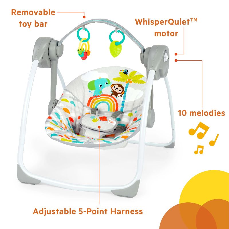 Photo 1 of  Bright Starts Playful Paradise Portable Baby Swing 