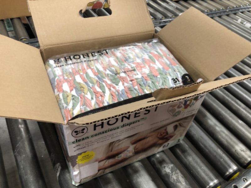 Photo 2 of  The Honest Company Clean Conscious Diapers Plant-Based, Sustainable Cactus Cuties + Donuts Club Box, Size 3 (16-28 Lbs), 62 Count 