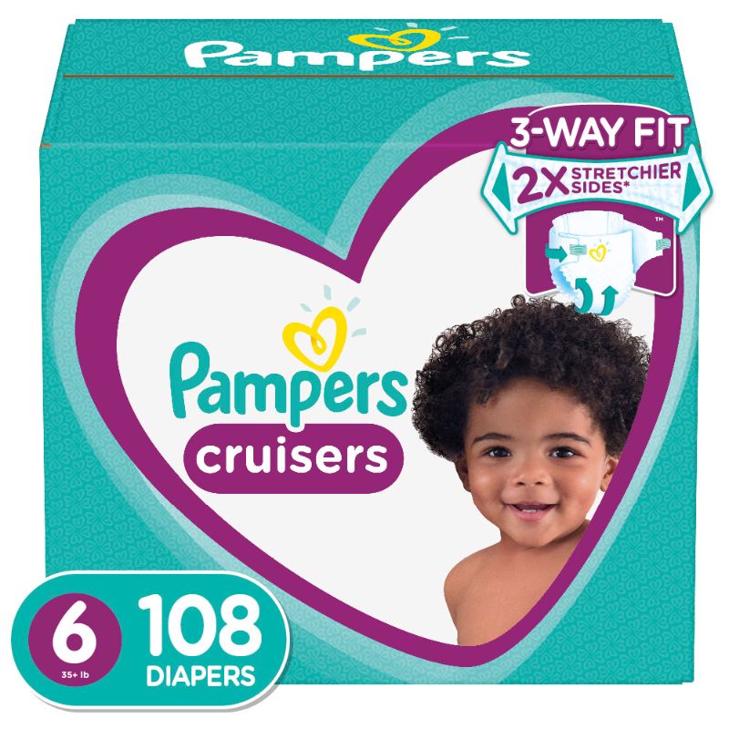 Photo 1 of  Pampers Cruisers Diapers SIZE 6, 108 COUNT