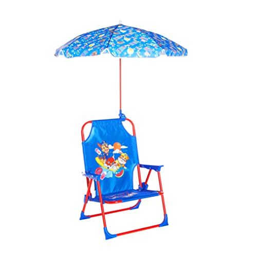 Photo 1 of  Idea Nuova Kids Outdoor Beach Chair with Umbrella, Paw Patrol 