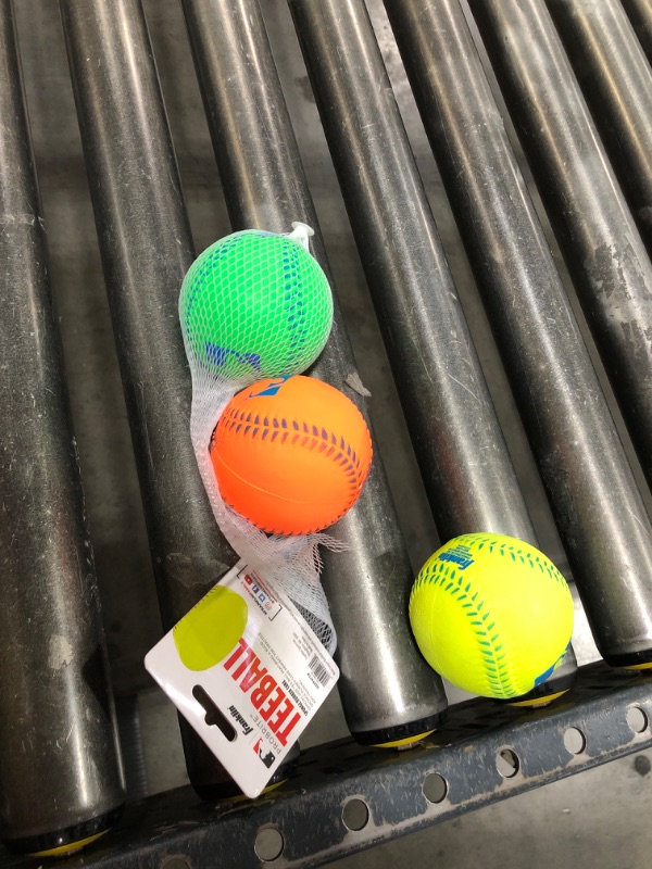 Photo 2 of  Franklin Sports - Pro Brite - Neon Rubber Teeball - MLB - Youth Tball - Baseball + Softball - Indoor & Outdoor Use 