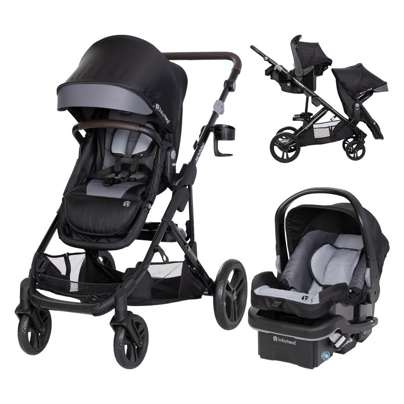 Photo 1 of  Baby Trend Morph Single to Double Modular Travel System, Black 