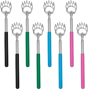 Photo 1 of Awpeye Bear Claw Back Scratcher Extendable, Metal Portable Telescopic Backscratchers with Rubber Handled 8 Pack, Backscratcher for Men and Women
