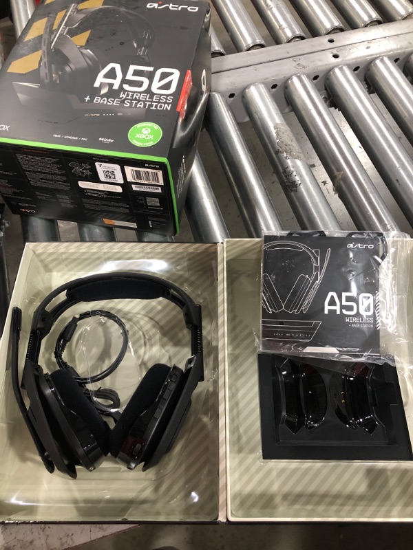 Photo 2 of ASTRO Gaming A50 Wireless Headset + Base Station Gen 4 - Compatible with Xbox Series X|S, Xbox One, PC, Mac - Black/Gold Xbox Series X|S, Xbox One & PC