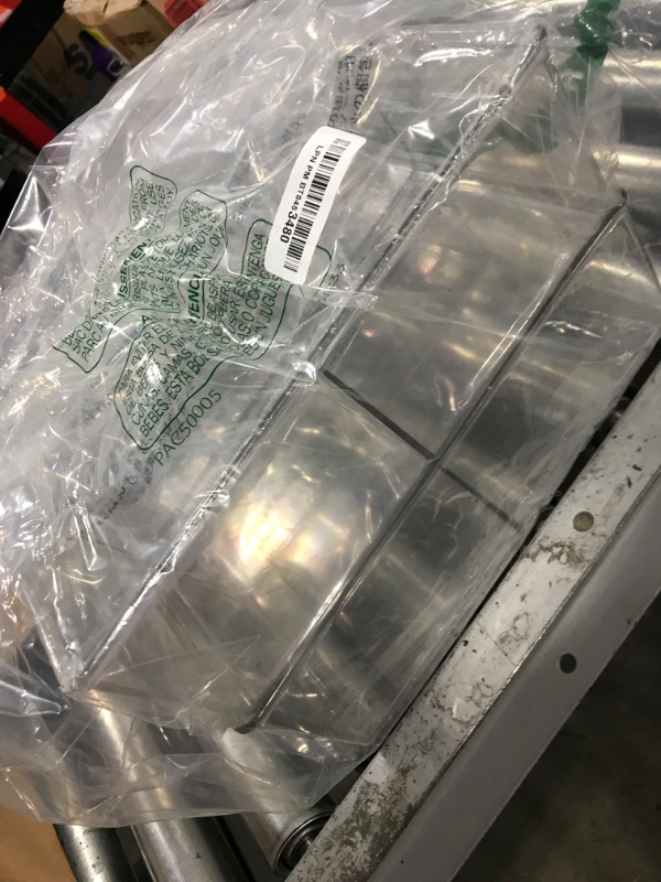 Photo 1 of mDesign Plastic 4 Compartment Divided Drawer and Closet Storage Bin - Organizer for Scarves, Socks, Ties Bras, and Underwear - Dress Drawer Organizer, Shelf Organization - 2 Pack - Clear 2 12 x 12 x 4