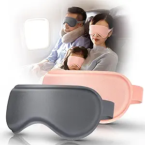 Photo 1 of 2Pack Gel Cooling Eye Mask, Reusable Cold Eye Masks for Sleep Hot&Cold Therapy Compress Ice Pads for Puffiness, Dark Circles, Dry Eyes, Headaches, Stress Relief (Pink/Grey)
