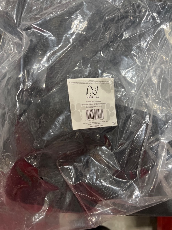 Photo 1 of Happilax Padded and Reflective Dog Harness, Adjustable Chest Safety Vest, Black Harness for Large Dogs, 64-84cm Size L L Black