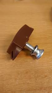 Photo 1 of 
  HYMER MOTORHOME CARAVAN WARDROBE / KITCHEN BROWN PUSH LOCK CATCH WITH KNOB
