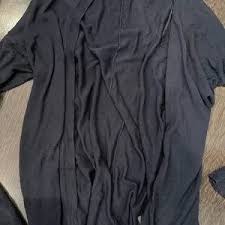Photo 1 of   open front cardigan size xl 100% viscose BLACK soft classic minimalist