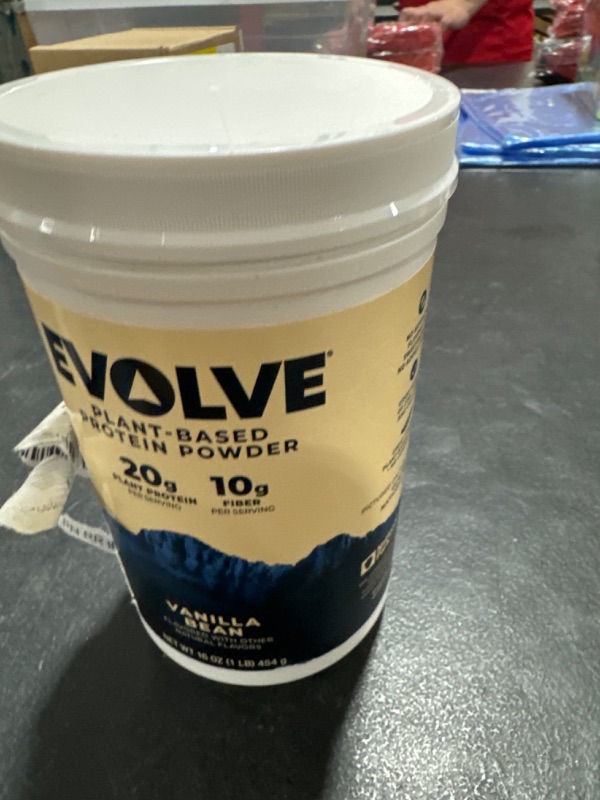 Photo 1 of Evolve Protein Powder, Ideal Vanilla, 20g Protein, 1 Pound Vanilla 9 Servings (Pack of 1) EXP 09/21/24