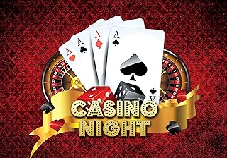 Photo 1 of 10x7ft Casino Poker Photo Photography Backdrop Texas Hold’em Poker Red Mist Background Themed Party Photo Boot