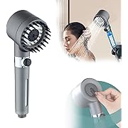 Photo 1 of  Massage Multifunctional One-Button Adjustment Shower Head,2024 New Detachable Massage Shower,Three-Speed Rain Water Pressure Booster Handheld Faucet For Skin Shower,Pressurized Filter Spray