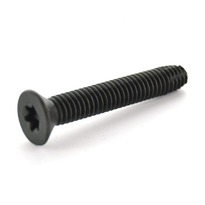 Photo 1 of 1/4-20 x 1 1/2 Flat Head Floorboard Thread Cutting Screws, Type F, (Star - Six Lobe Drive), Black Phosphate Finish, Countersunk, T-30 Drive (Carton: 100 pcs) Alloy Steel
