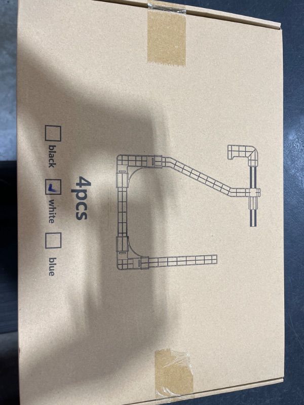 Photo 1 of 4-Pack Solar Cover Holder for Above Ground Pool, Adjustable Solar Pool Cover Holder, Suitable for Steel-Wall Above-Ground and Framed Swimming Pools, Keep Solar Blankets Off The Ground (White)