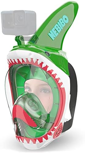 Photo 1 of ® Kids Snorkel Mask Full Face Set. Snorkeling Set with Detachable Camera Mount. Adjustable Straps - Anti-Fog & Anti-Leak - 180° Panoramic View - Snorkeling Gear for Kids Ages 6+