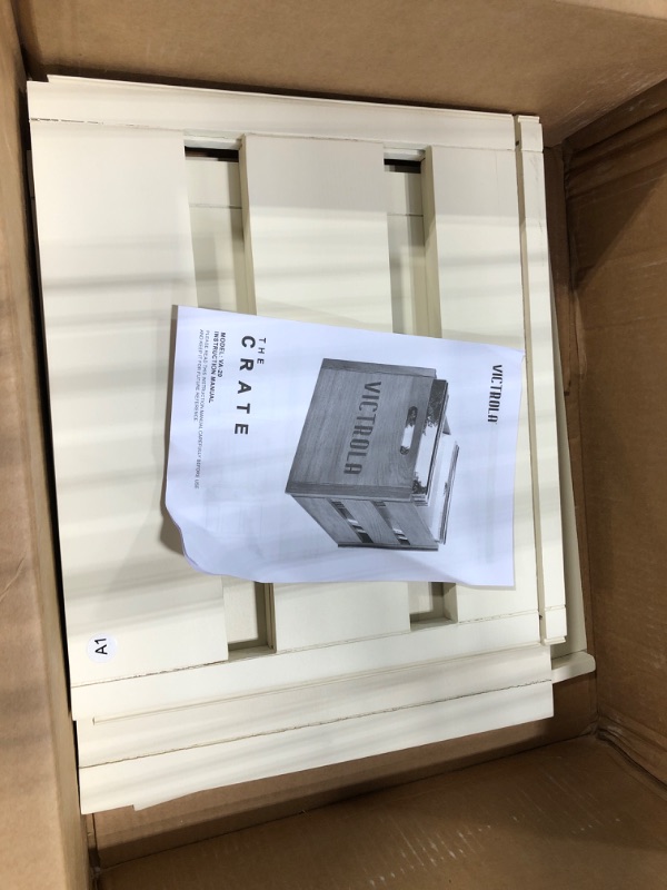 Photo 1 of Victrola Wooden Record Crate, White (VA-20-WHT) White Crate