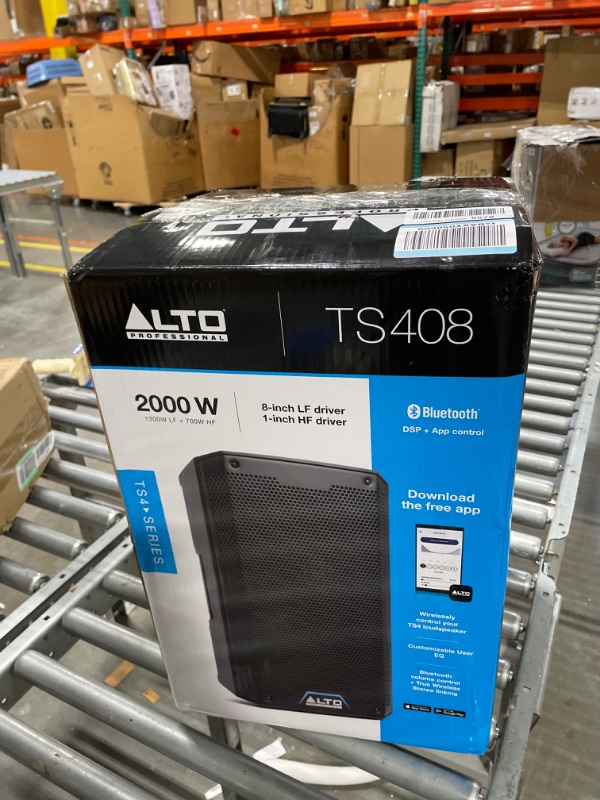 Photo 1 of Alto Professional TS408 - 2000W 8" Powered PA Speaker with 3 Channel Mixer, Bluetooth Streaming, Wireless Loudspeaker linking, DSP and Alto App New Model with Bluetooth 8" woofer