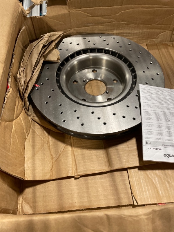 Photo 2 of Brembo 09.7812.2X Xtra UV Coated Pillar Vented drilled Front Brake Rotor SUBARU OE# 26300FE070