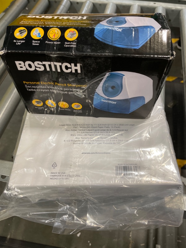 Photo 2 of BOSTITCH Compact Desktop Electric Pencil Sharpener, Blue 12 pack wide spaced not pad 