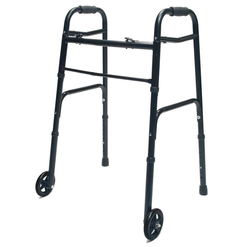 Photo 1 of 716270BK-1 Lumex ColorSelect Walker, Lightweight & Folding 2-Wheel for Adults & Senior