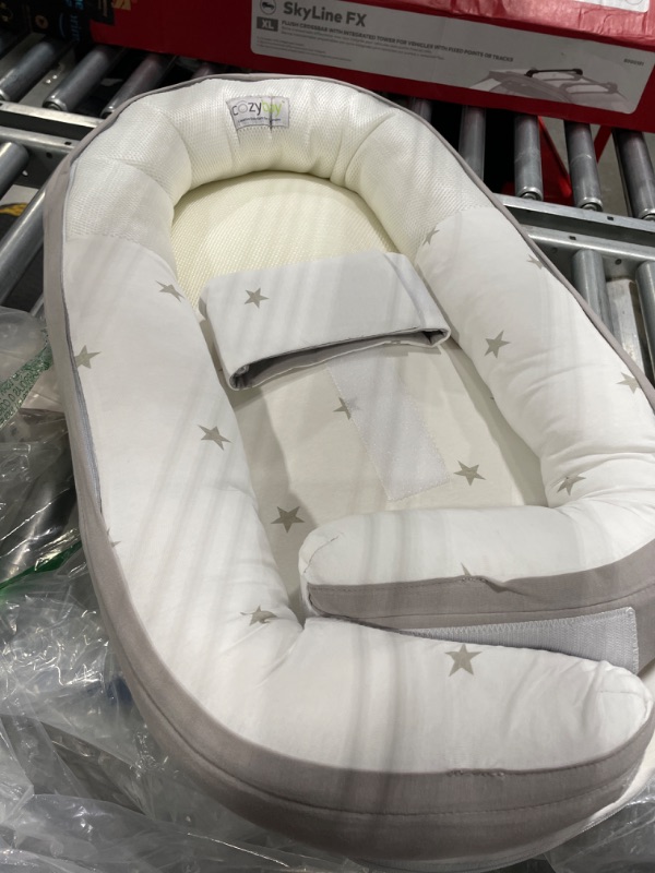 Photo 1 of Baby Lounger for Newborn Cover - Newborn Lounger for 0-12 Months, Breathable & Portable Infant Lounger - Adjustable Cotton Soft Baby Floor Seat for Travel, Newborn Essentials - Baby Snuggle Stars