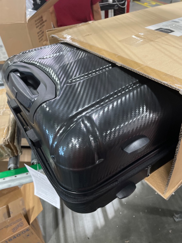 Photo 2 of Amazon Basics Oxford Expandable Spinner Luggage Suitcase with TSA Lock - 30.1 Inch, Black Black 30.1-inch Solid