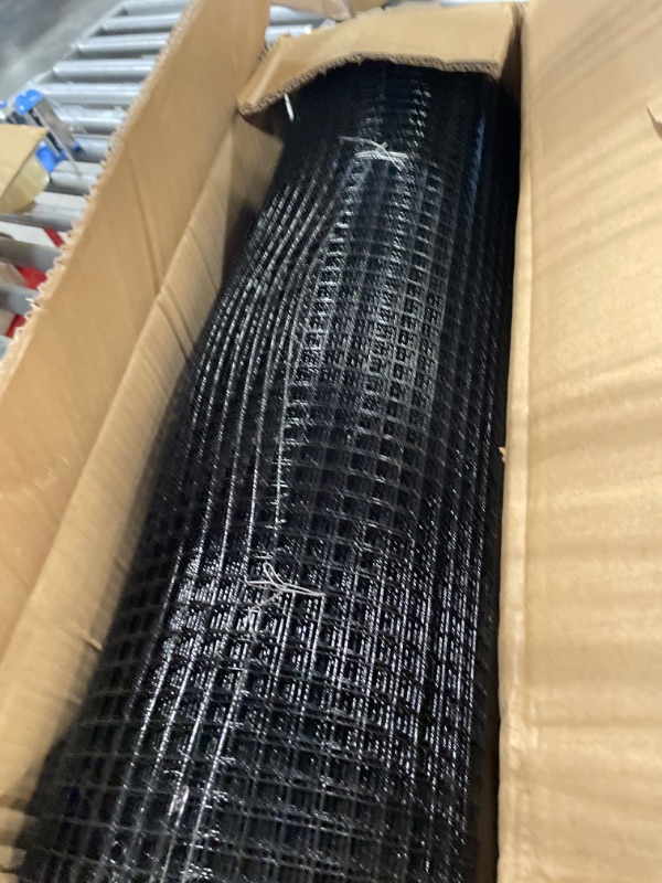 Photo 2 of 24'' x 50' 1/2inch Hardware Cloth 19 Gauge Black Vinyl Coated Welded Fence Mesh for Home and Garden Fence and Home Improvement Project