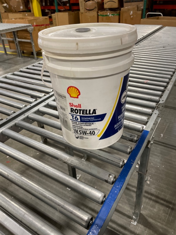 Photo 2 of Shell Rotella T - 550046217 6 Full Synthetic 5W-40 Diesel Engine Oil (5-Gallon Pail) 5 Gallon Pail 1-Pack 5W-40