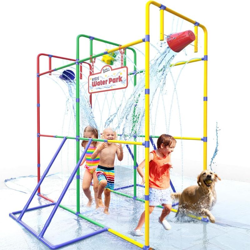 Photo 1 of Backyard Waterpark Sprinkler Water Toy for Kids, Fun Outdoor Water Play with Dump Buckets and Splash Wheel Water Toys for Backyard Water Park
Brand: PUDDLE SPLASHERS