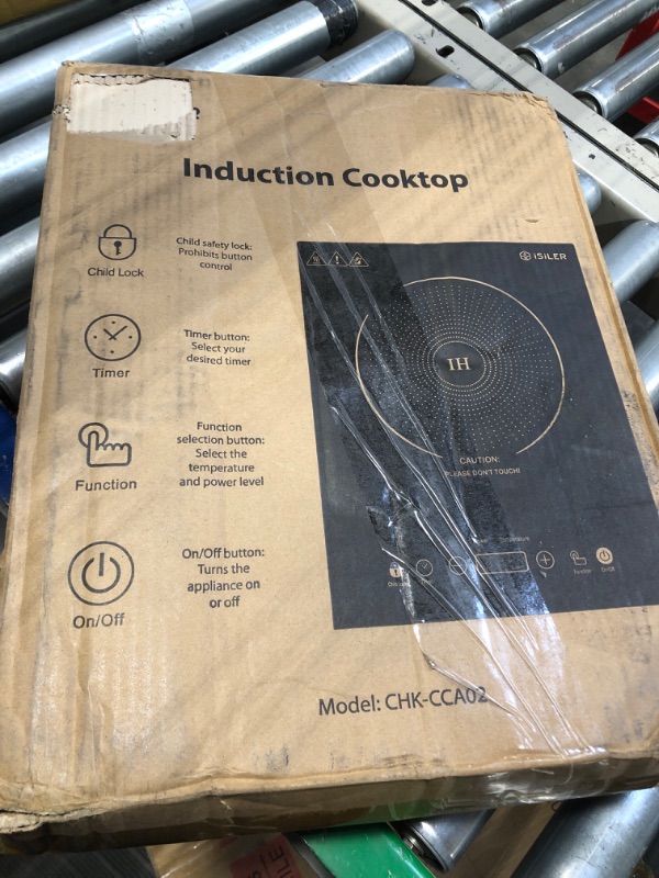 Photo 1 of Portable Induction Cooktop, iSiLER 1800W Sensor Touch Electric Induction Cooker Cooktop with Kids Safety Lock, 18 Power 17 Temperature Setting Countertop Burner with Timer