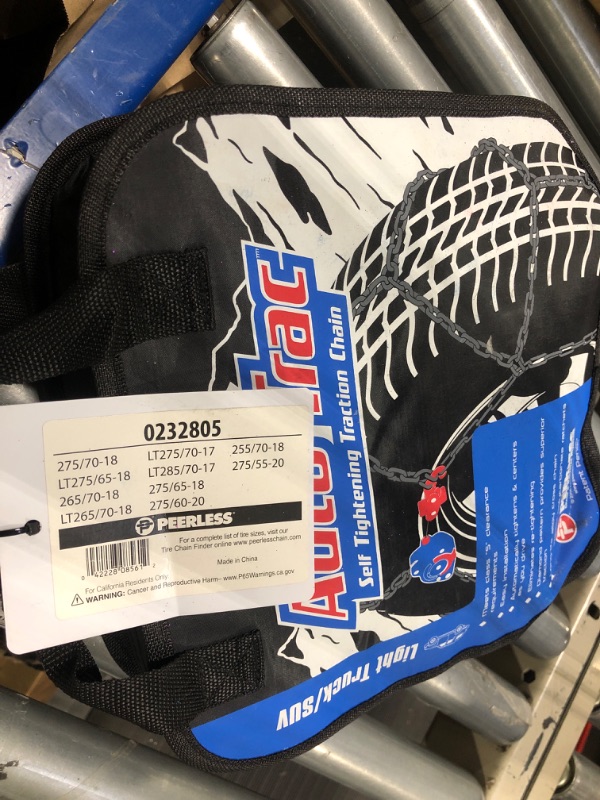 Photo 1 of Peerless 0232805 Auto-Trac Light Truck/SUV Tire Traction Chain - Set of 2 & TireChain.com 39229 Truck Spider Tensioner Tightener Bungee Tire Chains Set of 2, Assorted Series 2300 - 232805 Traction Chain + 39229 Spider Tensioner