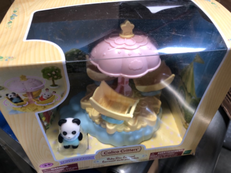 Photo 3 of Calico Critters Baby Star Carousel, Dollhouse Playset with Collectible Doll Figure