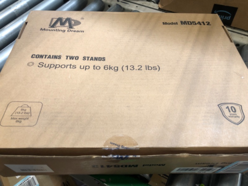 Photo 1 of Mounting Dream Speaker Stands for SONOS ONE, ONE SL, Play:1, Height Adjustable Up to 48.3", Set of 2 Surround Sound Speaker Stand with Cable Management, 13.2 LBS Loading MD5412