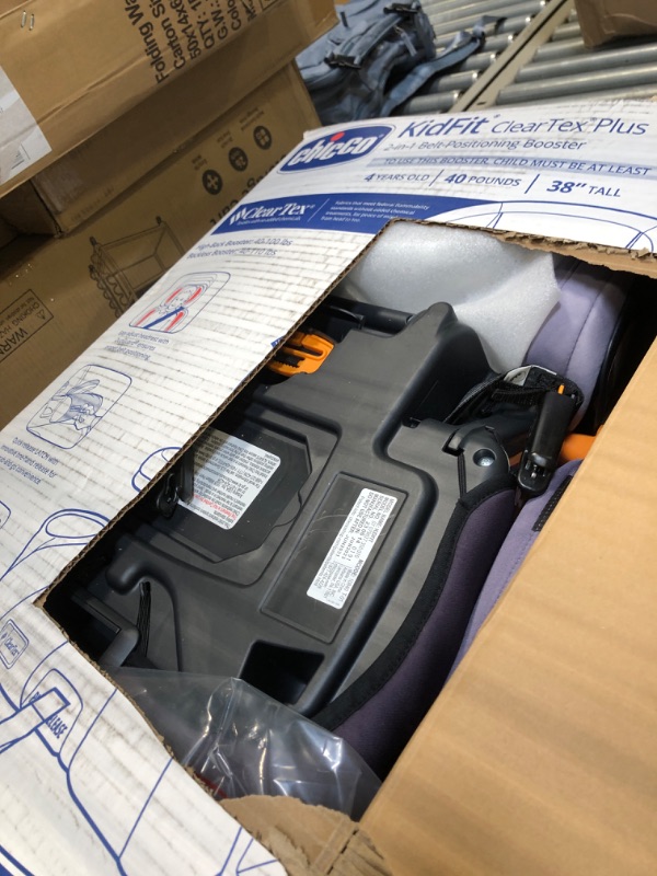 Photo 1 of Chicco KidFit ClearTex Plus 2-in-1 Belt-Positioning Booster Car Seat, Backless and High Back Booster Seat, for Children Aged 4 Years and up and 40-100 lbs. | Lilac/Purple KidFit Plus with ClearTex® No Chemicals Lilac