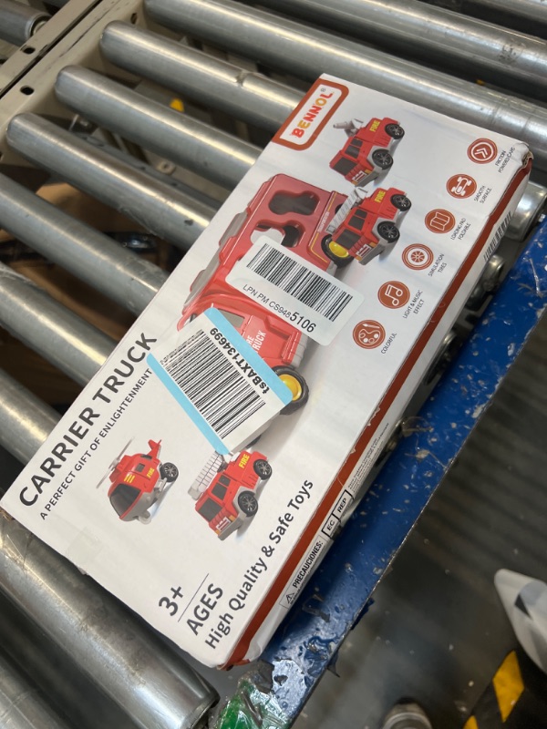 Photo 1 of Bennol Toddler Trucks Toys for Boys Age 1-3 3-5, 5 in 1 Fire Car Truck for Toddlers Boys Girls 1 2 3 4 5 6 Years Old, Toddler Boy Toys Christmas Birthday Gift Car Sets with Light Sound FIRE TRUCKS